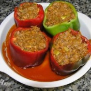 Ajíes rellenos con carne