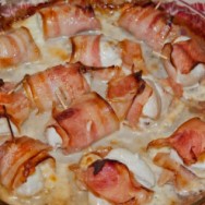 Arrolladitos de bacon y pollo