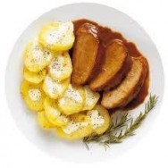 Colita de cuadril con papas a la crema