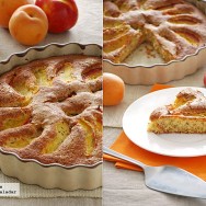 Pastel de melocotón y tomillo