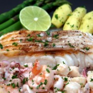 Pescado con mariscos
