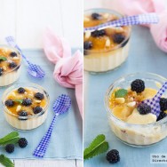Receta de crema gratinada con moras