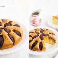 Bizcocho de ciruelas rojas