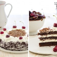 Tarta Selva Negra con cerezas confitadas