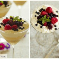 Trifle con frutas del bosque